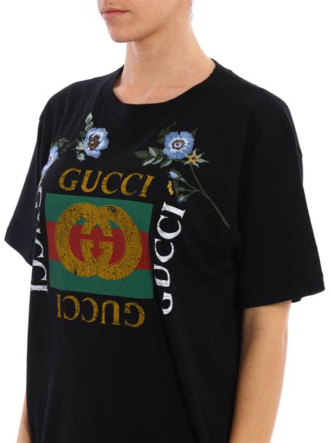 gucci embroidered shirt flower|t shirt gucci diamond.